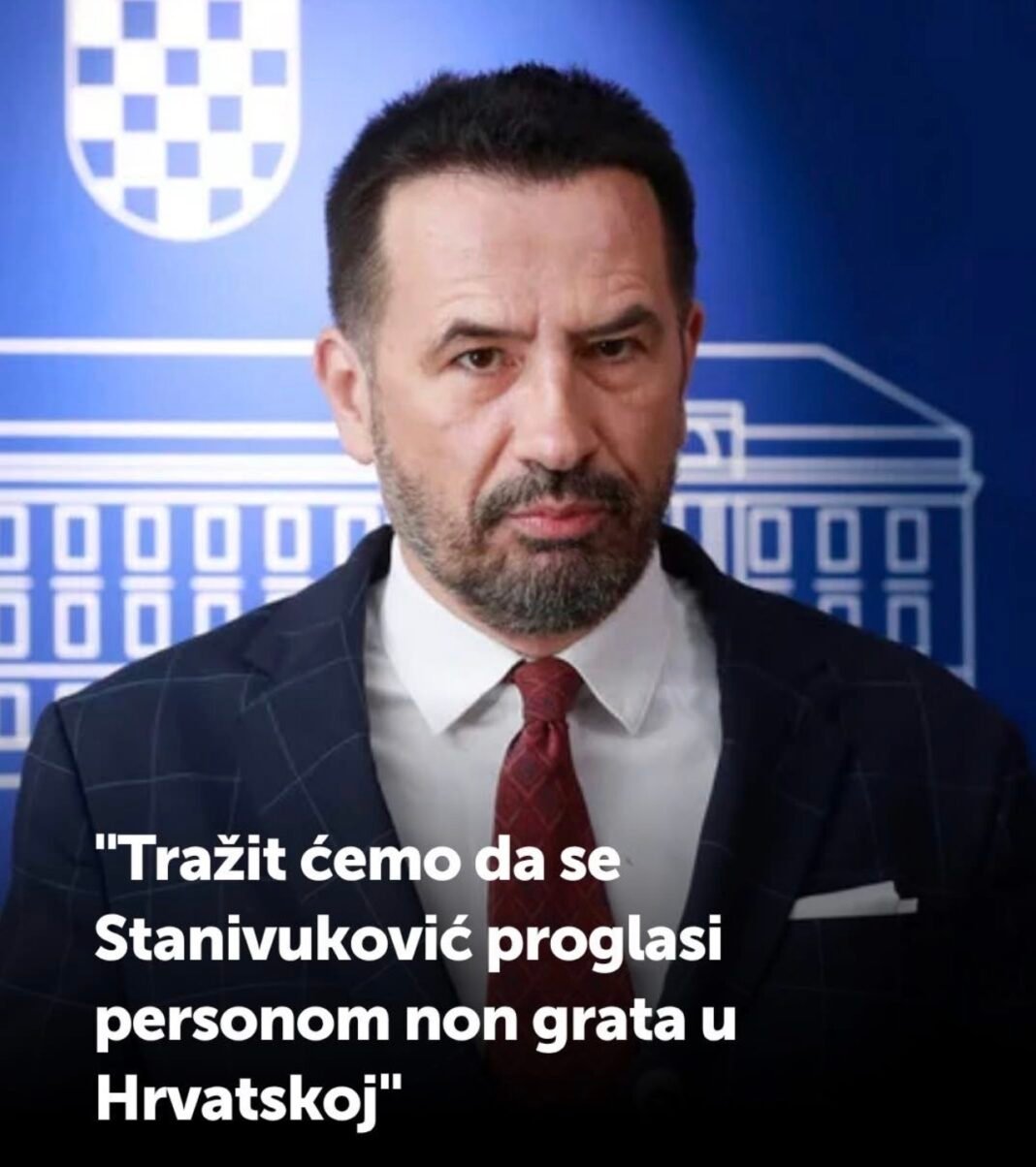 Klub stranke DOMiNO i Hrvatskih suverenista zatražit će od Vlade da banjalučkog gradonačelnik Draška Stanivukovića proglasi personom non grata u Hrvatskoj