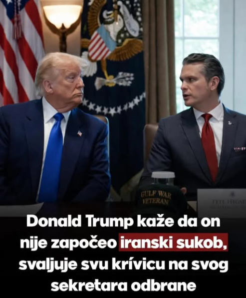 Donald Trump kaže da on nije započeo Iranski sukob, i svaljuje krivicu na svog sekretara odbrane