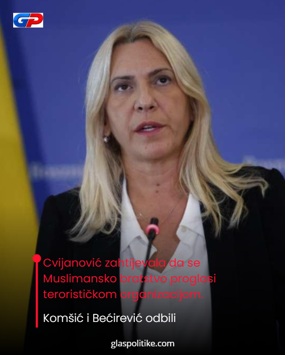 Cvijanović zahtijevala da se Muslimansko bratstvo proglasi terorističkom organizacijom