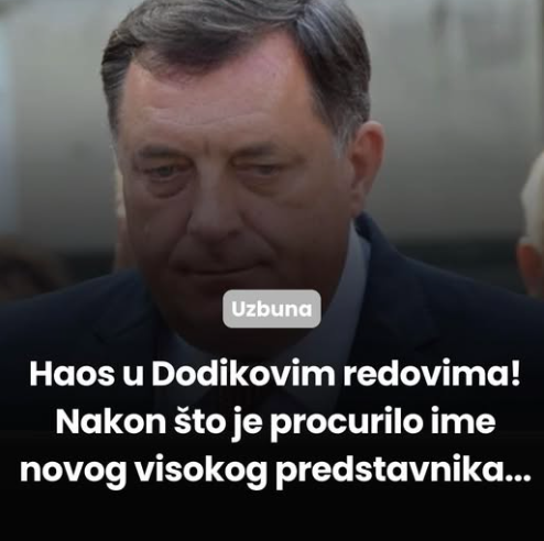 Reakcije iz Dodikovog tabora nakon informacija o novom visokom predstavniku