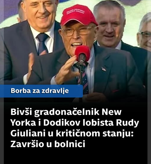 🚨 Rudy Giuliani u bolnici – stanje izazvalo zabrinutost